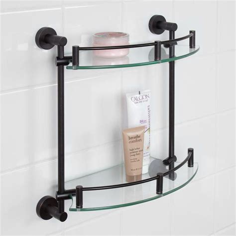 Polished bath & shower faucet type: Bristow Collection Tempered Glass Shelf - Two Shelf - Oil ...