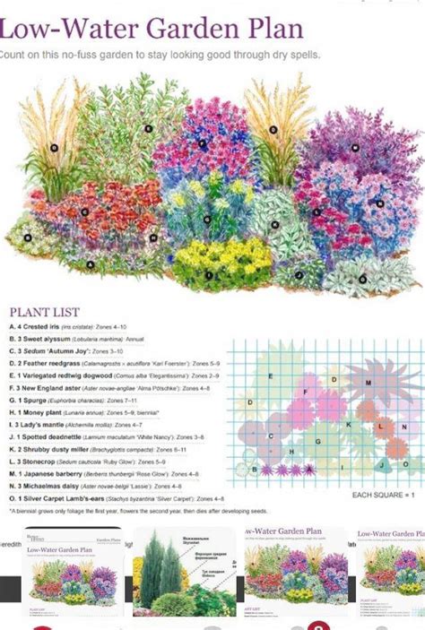 A Garden Plan With Flowers And Plants In The Center Including An