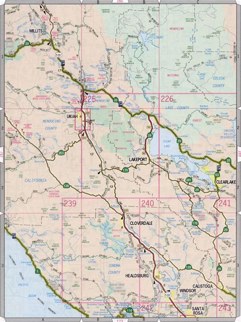 Mendocino County Map