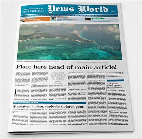 newspaper article template  indesign eps  documents   premium templates