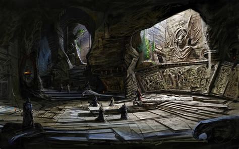 Обои Concept Art The Elder Scrolls V храм бесплатные картинки на Fonwall