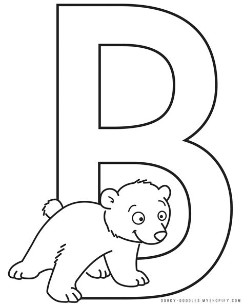 Letter Practice: B Worksheets – Dorky Doodles