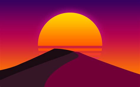 Download Wallpapers 4k Abstract Sunset Mountains Abstract Landscapes