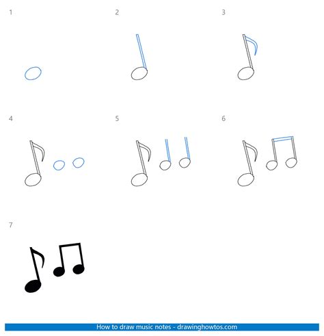 How To Draw Music Notes Step By Step Easy Drawing Guides Drawing Howtos