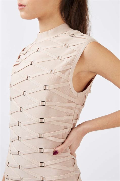 Tape Bandage Bodycon Dress Bandage Dress Topshop Outfit Petite Dresses