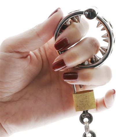 Bdsm Kalis Teeth Cbt Cock Penis Ring Chastity Belt Device 2 Rows