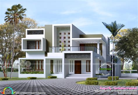 2354 Sq Ft Box Type Contemporary House Rendering Kerala Home Design