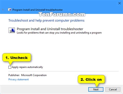 Program Install And Uninstall Troubleshooter In Windows Tutorials