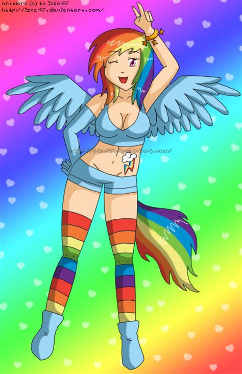 [mlp] Human Rainbow Dash By Izka197 On Deviantart