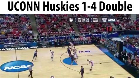 Uconn Huskies 1 4 Double Screen Away Offense 1 4 Basketball Set