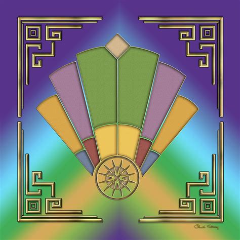 Art Deco Fan 2 Frame 2 Digital Art By Chuck Staley Pixels