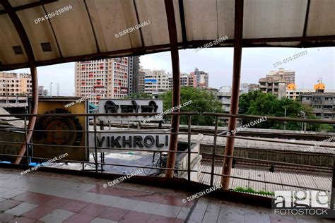 Vikhroli Railway Station Mumbai Maharashtra India Asia Stock Photo