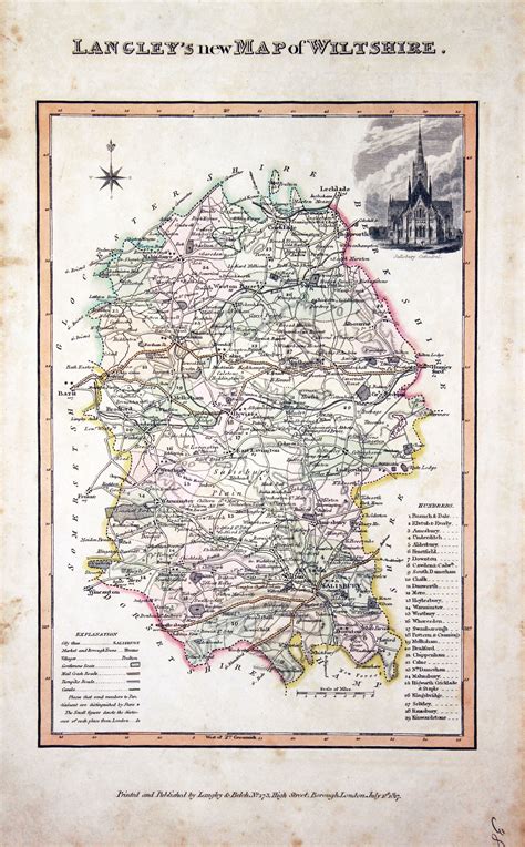 Antique Maps Of Wiltshire England Richard Nicholson