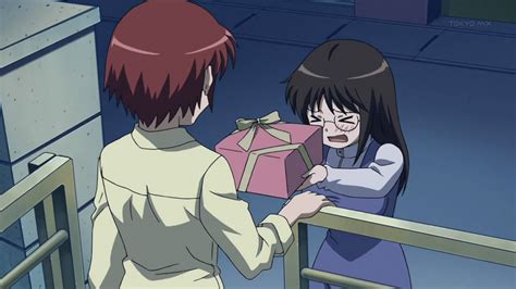 Miyano Giving Kazuki A T Containing A Chocolate Cake Anime Photo