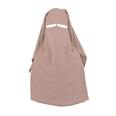 Buy Layers Niqab Burqa Face Veil Long Black Nikab Breathable Khimar