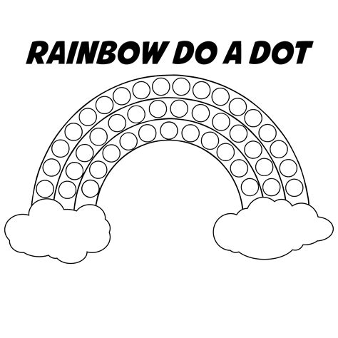 8 Best Images Of Free Dot Rainbow Printable Rainbow Dot Marker