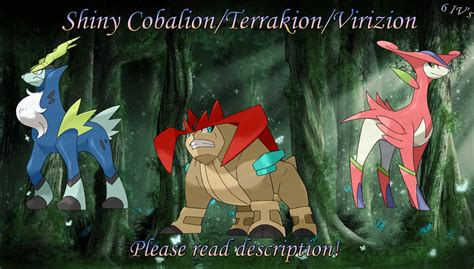 Shiny Cobalion Terrakion Virizion Pack Bundle IV Pokemon Sword Shield Fast Delivery Etsy