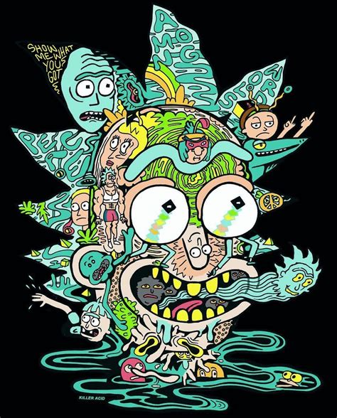 Trippy Stoner Rick And Morty Drawings Pin By Kevin Alexander On