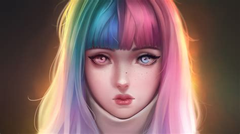 3840x2160 Anime Girl Colorful Hairs 4k 4k Hd 4k Wallpapersimages
