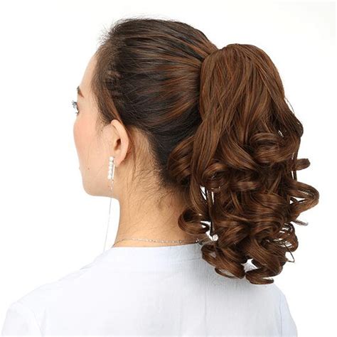 Short Curly Claw Clip In Ponytail Hair Extension Synthetic Pony Tail