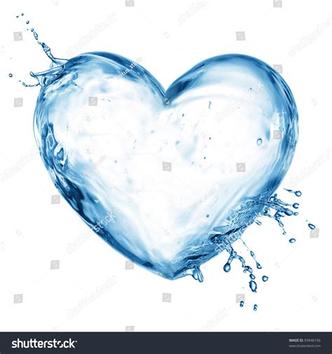 Heart Water Splash Bubbles Isolated On Stock Photo 93946156 Shutterstock