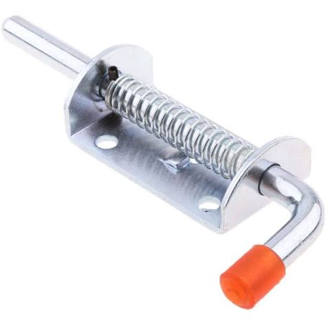 Metal Lock Barrel Bolt Spring Loaded Latch With Grip Heavy Duty For Gate Shed Door Trailer