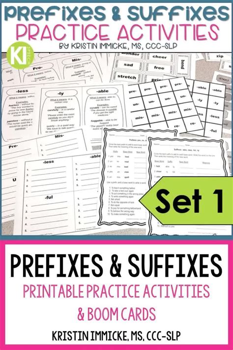 Prefixes And Suffixes Practice Activities Set Speech Therapy My Xxx
