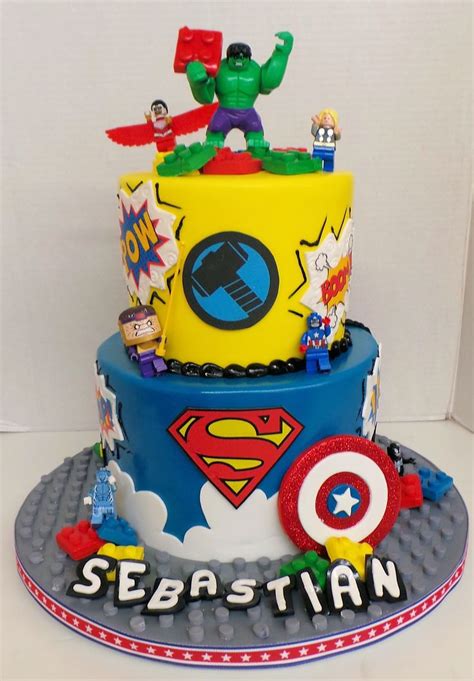 These fun super hero cakes will be the start . Super Heros | Avengers birthday cakes, Birthday party cake ...