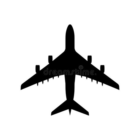 Airplane Silhouette Isolated Png Stock Photo Illustration Of