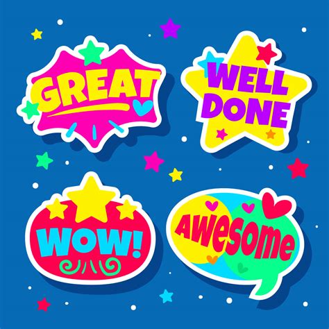 Personalised Great Work Sticker Set Teacher Childrens Reward School