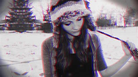 Wallpaper Model Winter Blue Fashion Clothing Anaglyph 3d Color