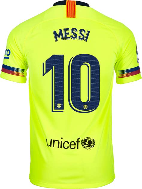 Shop barcelona memorabilia including signed jerseys, autographed footballs and barcelona collectibles at sports memorabilia. 2018/19 Nike Lionel Messi Barcelona Away Jersey - SoccerPro