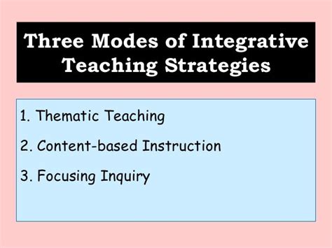 Integrative Teaching Strategy Special Topics Compiled By Krizzie