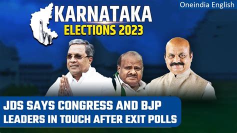 karnataka polls 2023 bjp and congress in touch with jds leadership after exit polls oneindia