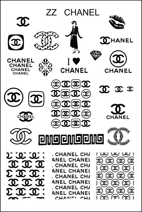 ZZ CHANEL Stamping plate – Mundo de Unas | Chanel stickers, Chanel