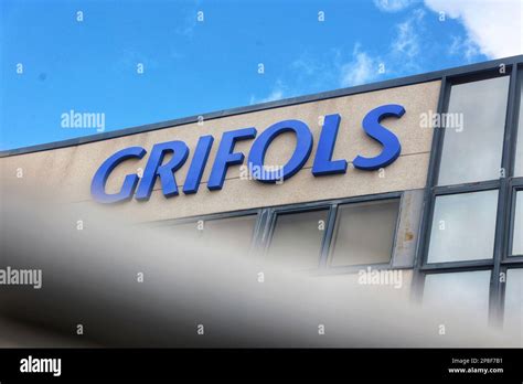 Facade of Grifols headquarters, on March 9, 2023, in Coslada (Madrid