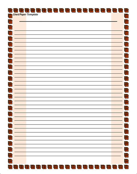 Microsoft Word Lined Paper Template
