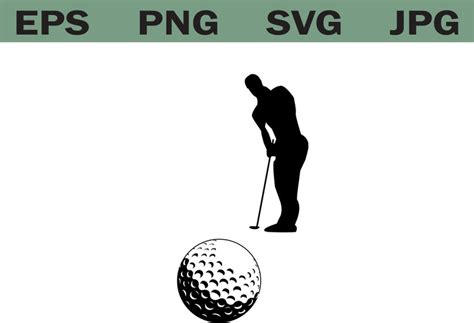 Man Putting Svg Putter Clipart Golf Clipart Svg For Golf Golfers