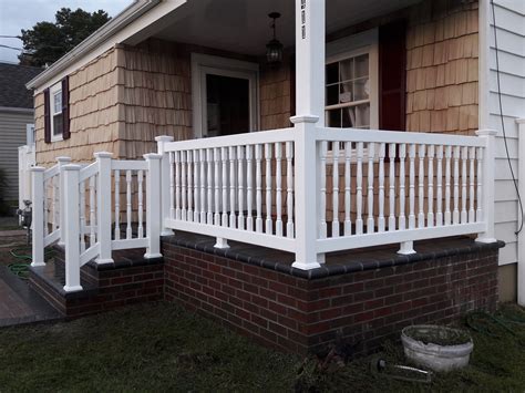 Drill the bottom hole to a depth of approximately 5/8 to 3/4. 36" PVC Spindle Porch & Stairway Rails | How to build porch railing, Stairs vinyl, Stairways