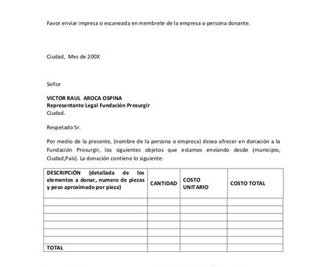 Modelo De Carta De Entrega De Donacion De Materiales Financial Report