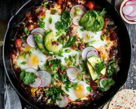 mexican baked eggs with chorizo and peppers the original dish