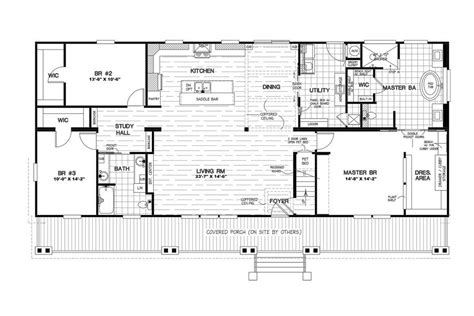 Floorplan 1410 70x32 Ck32 Crest Mod 58cst32703am Oakwood Homes Of