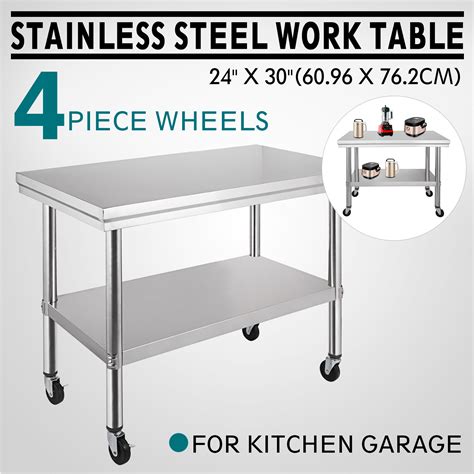11 Style Kitchen Work Bench Table Warehouse Commercial 4 Caster Wheels