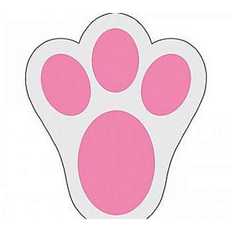 Free Printable Easter Bunny Paw Prints Template Front And Back Paws