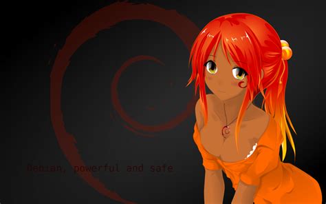 Wallpaper Linux Anime Girls Os Tan Debian X Feixueliu Hd Wallpapers