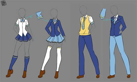 School Uniform Anime Outfits Art Clothes Manga School