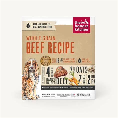 The Honest Kitchen Dehydrated Whole Grain Beef Recipe Dog Food Verve