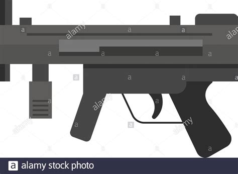 Vector Submachine Rifle Isolated On White Background Stock Vector Image