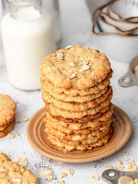 Crispy Almond Oatmeal Cookies Cookin With Mima
