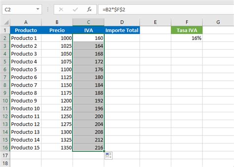 Calcular El IVA En Excel Excel Total